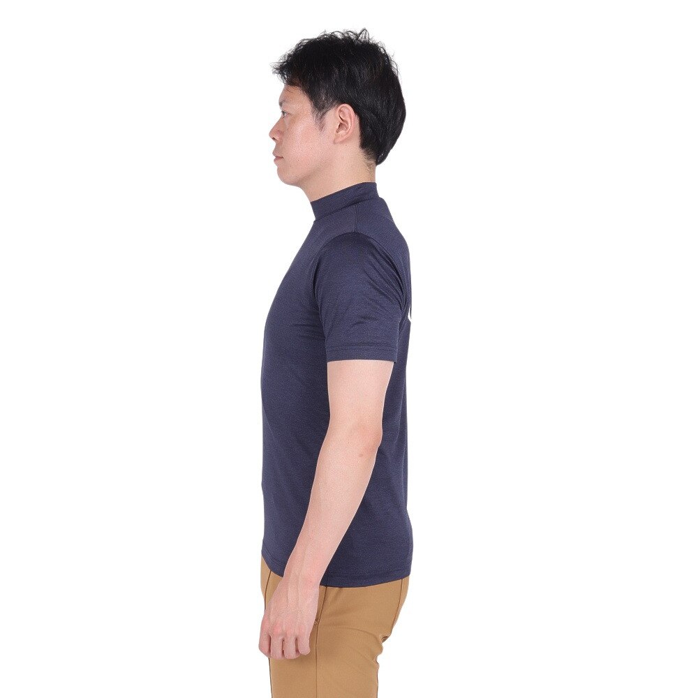 ジ・オープン（THE OPEN）（メンズ）ゴルフウェア 吸水速乾 クールコア 半袖 モックネック Tシャツ 174-21143-098