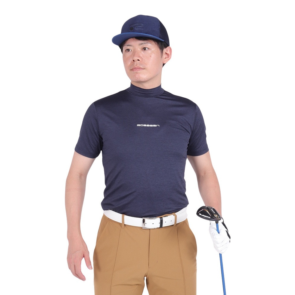 ジ・オープン（THE OPEN）（メンズ）ゴルフウェア 吸水速乾 クールコア 半袖 モックネック Tシャツ 174-21143-098