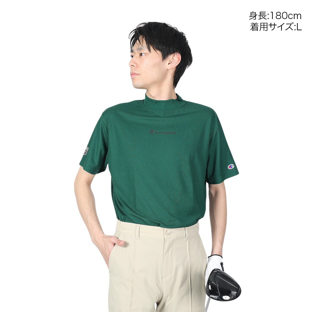 チャンピオン（CHAMPION）（メンズ）ゴルフウェア 速乾 モックネックシャツ 半袖Tシャツ C3-ZG322 540