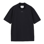 (メンズ)ゴルフウェア ロゴ入り半袖モックネック 7AJ012-0BLK
