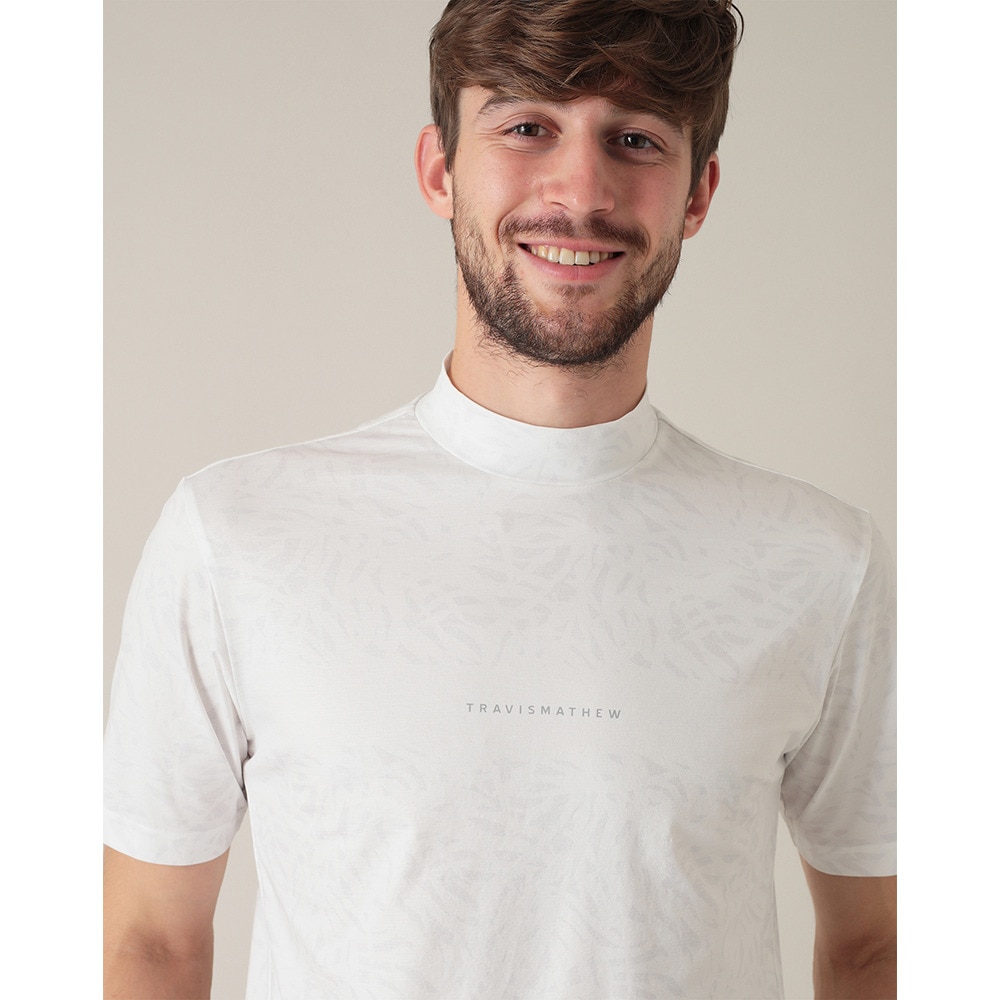 トラヴィスマシュー（Travis Mathew）（メンズ）ゴルフウェア パネルプリント 半袖モックネック 7AJ013-1WHT