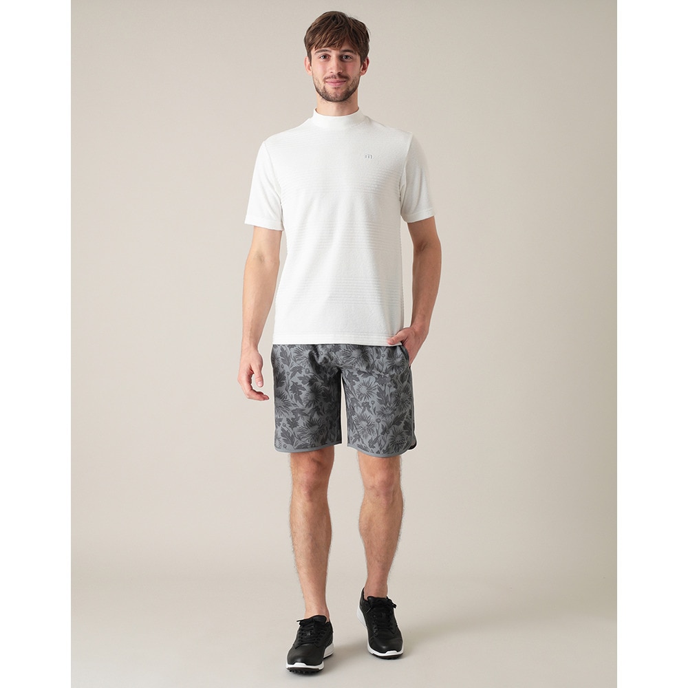 トラヴィスマシュー（Travis Mathew）（メンズ）ゴルフウェア 半袖 ショートスリーブ ジャカード モックネック 7AJ026-1WHT