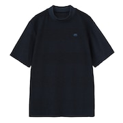 (メンズ)ゴルフウェア 半袖 ショートスリーブ ジャカード モックネック 7AJ026-4TOS