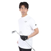 キャロウェイ（CALLAWAY）（メンズ）ゴルフウェア 吸汗速乾 ロゴジャカード半袖モックネックシャツ C24134102-1030