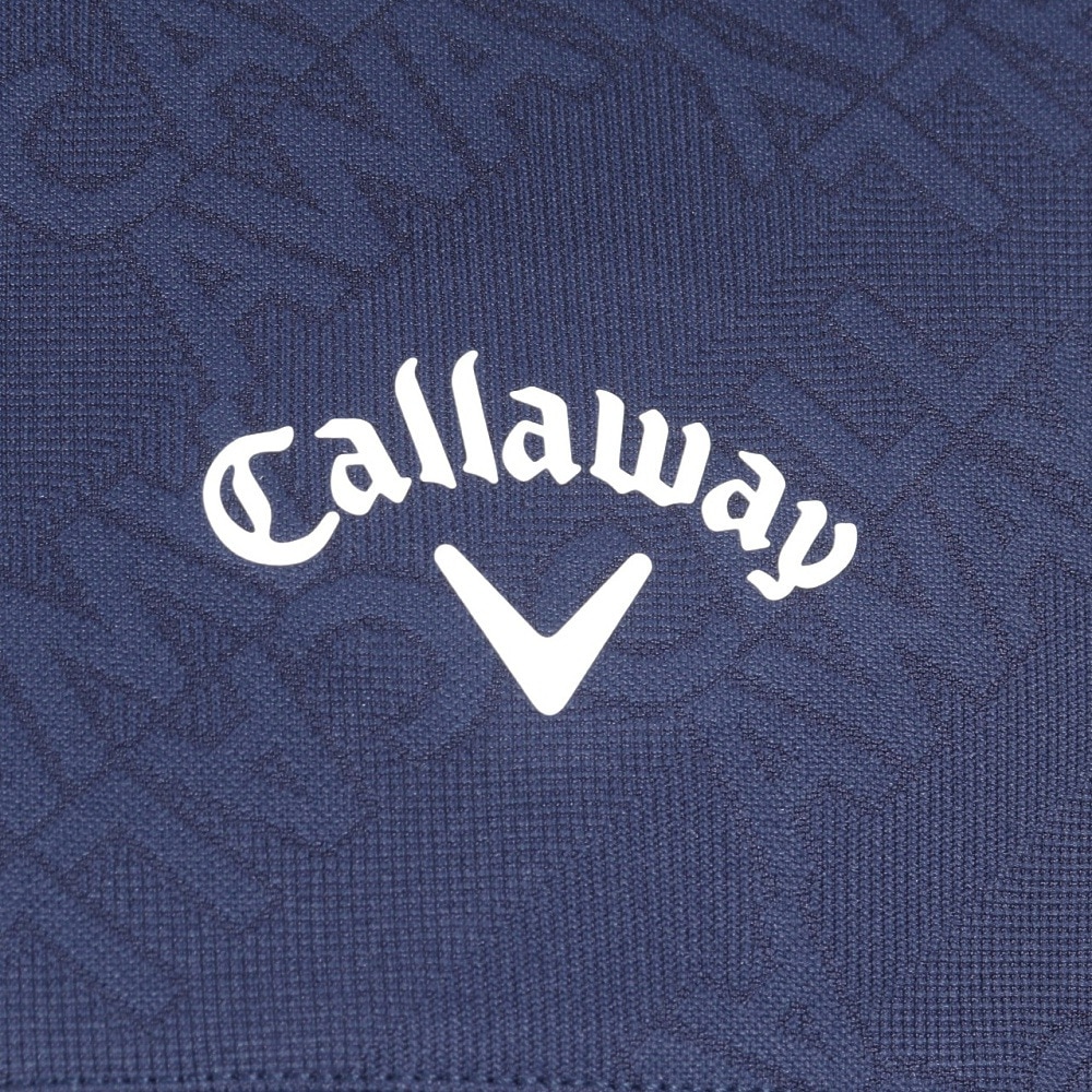 キャロウェイ（CALLAWAY）（メンズ）ゴルフウェア 吸汗速乾 ロゴジャカード半袖モックネックシャツ C24134102-1120