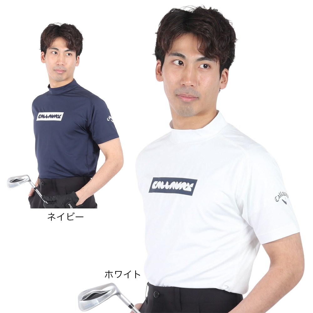 キャロウェイ（CALLAWAY）（メンズ）ゴルフウェア 吸汗速乾 ストレッチ スムース 半袖モックネックシャツ C24134103-1030