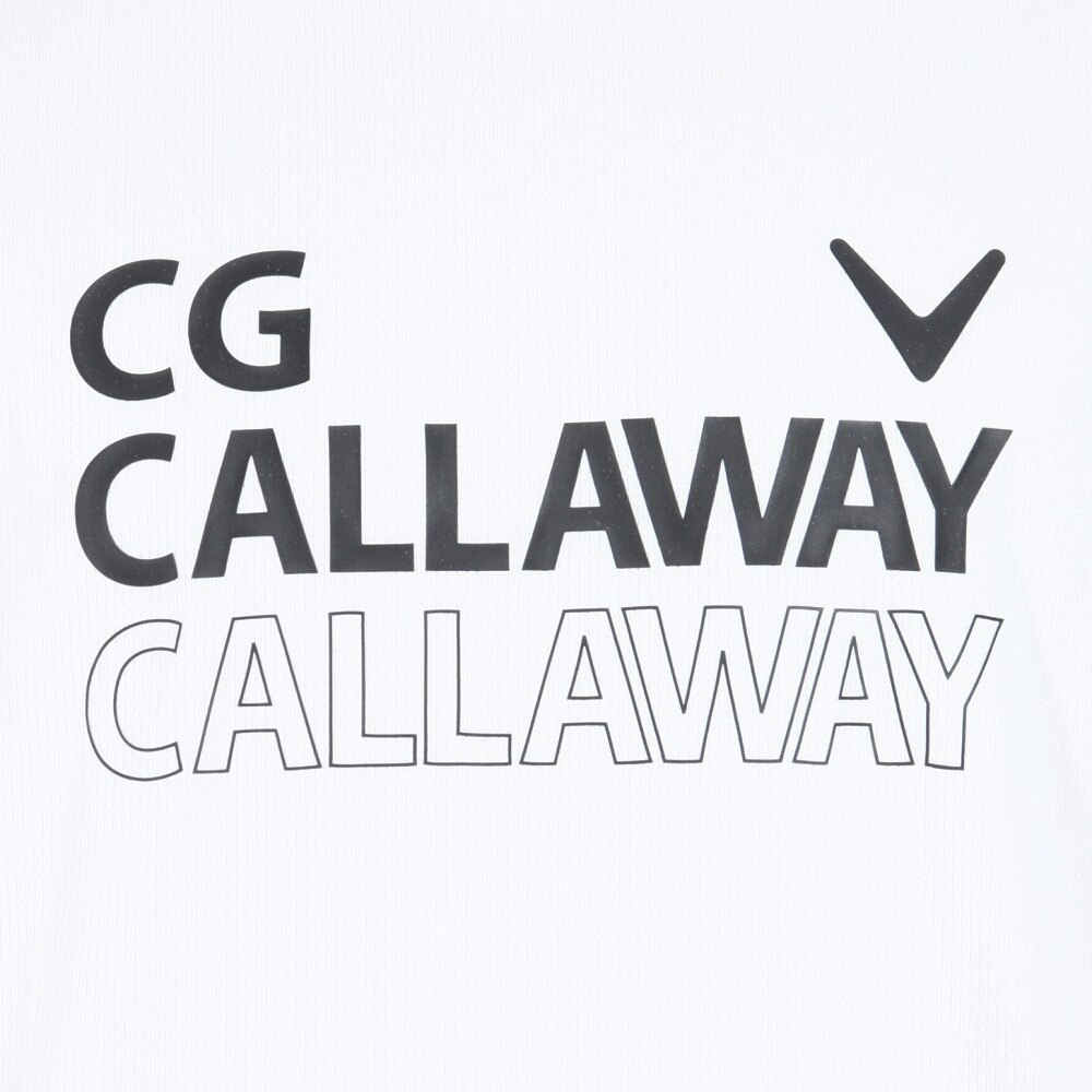 キャロウェイ（CALLAWAY）（メンズ）ゴルフウェア クローズドメッシュ 半袖モックネックシャツ C24134105-1030