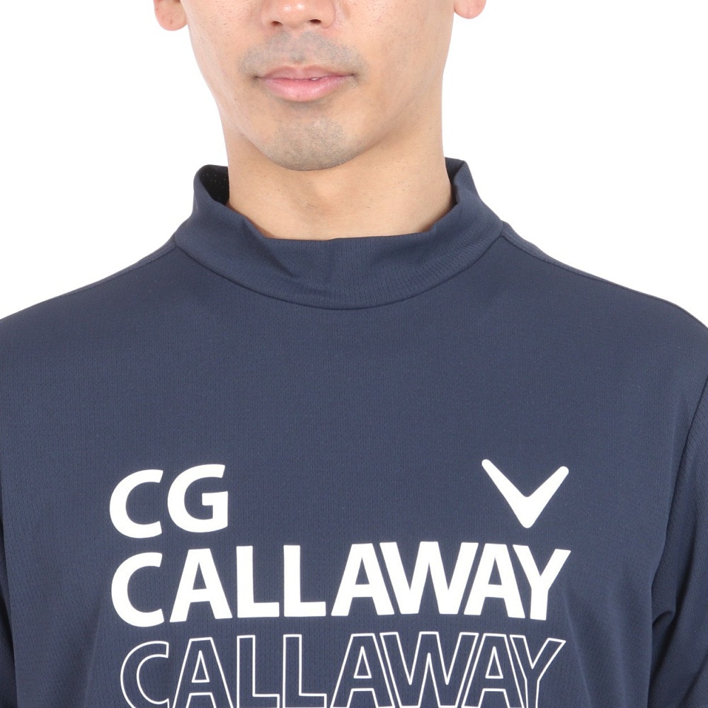 キャロウェイ（CALLAWAY）（メンズ）ゴルフウェア クローズドメッシュ 半袖モックネックシャツ C24134105-1120