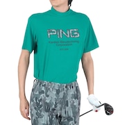 ピン（PING）（メンズ）ゴルフウェア 半袖 吸水速乾 ドライミックスストレッチハニカムハイネックカットソー 621-4167201-130