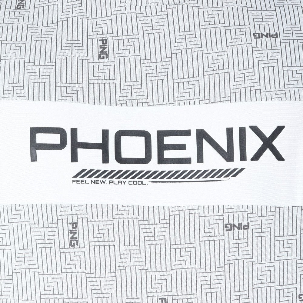 ピン（PING）（メンズ）ゴルフウェア 吸汗速乾 モックネック AZモノグラムジャカード 半袖ハイネックカットソー 621-4167203-030