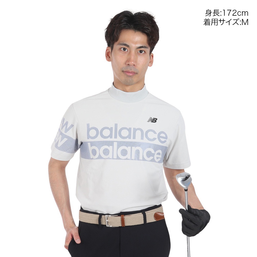 ニューバランス（new balance）（メンズ）ゴルフウェア 半袖 MOCK NECK プルオーバー シャツ 012-4166005-021