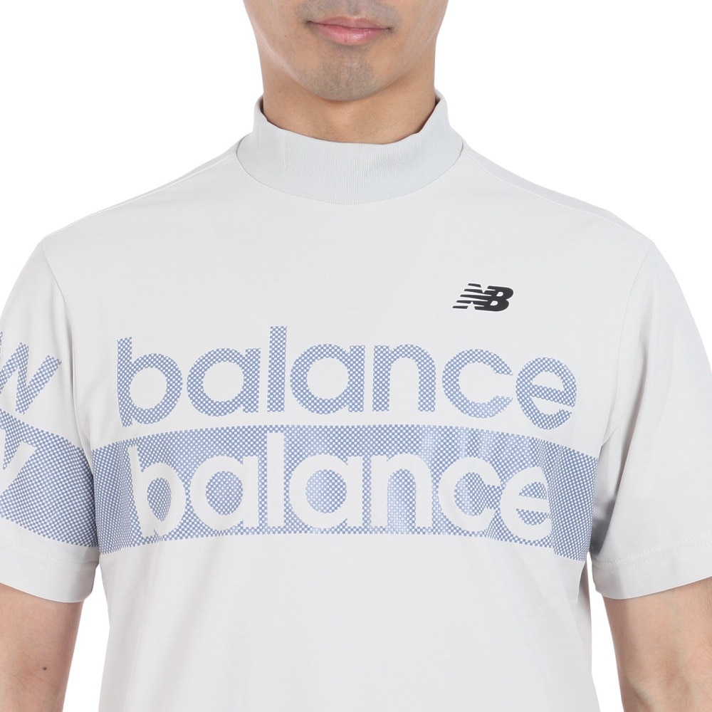 ニューバランス（new balance）（メンズ）ゴルフウェア 半袖 MOCK NECK プルオーバー シャツ 012-4166005-021