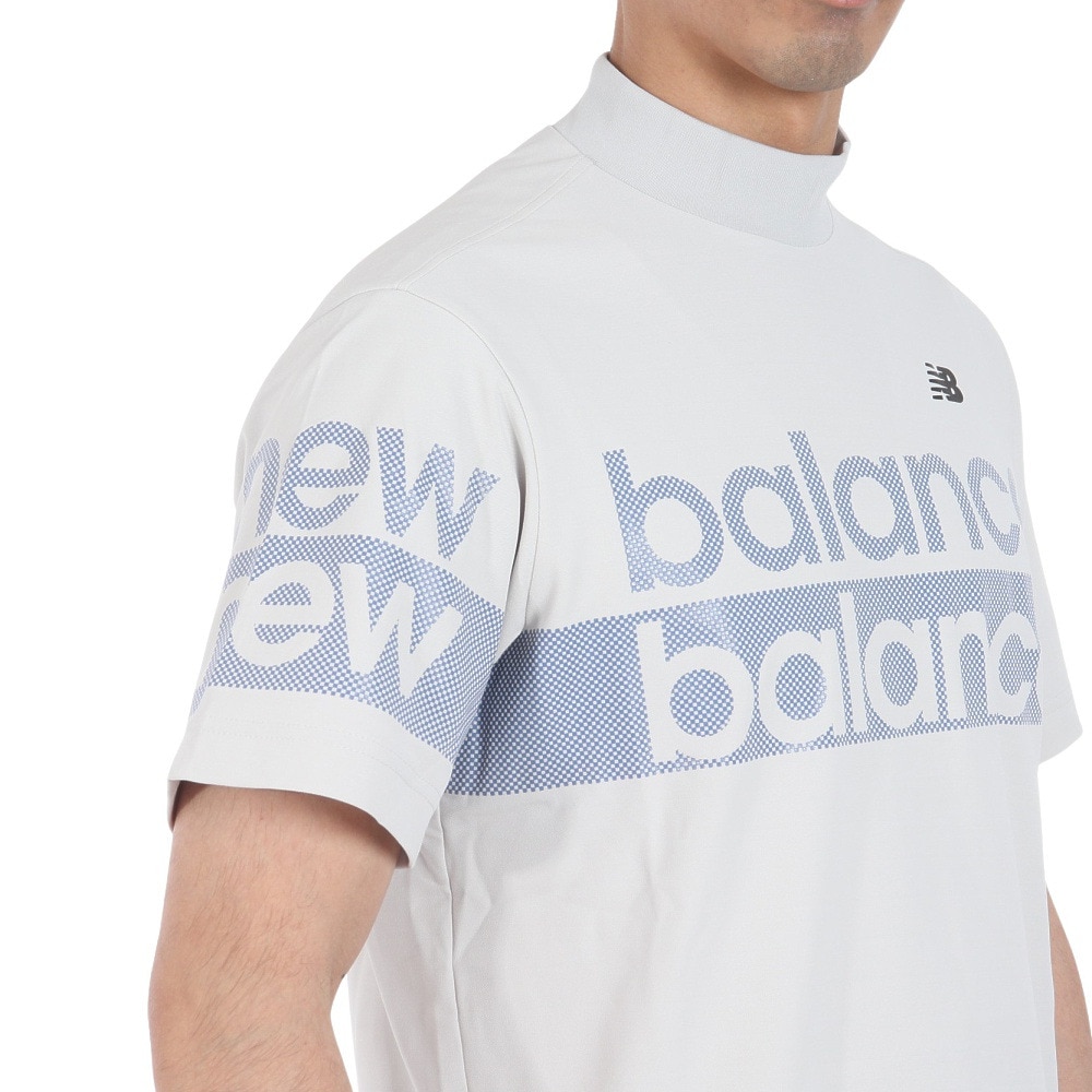 ニューバランス（new balance）（メンズ）ゴルフウェア 半袖 モックネック プルオーバー シャツ 012-4166005-021