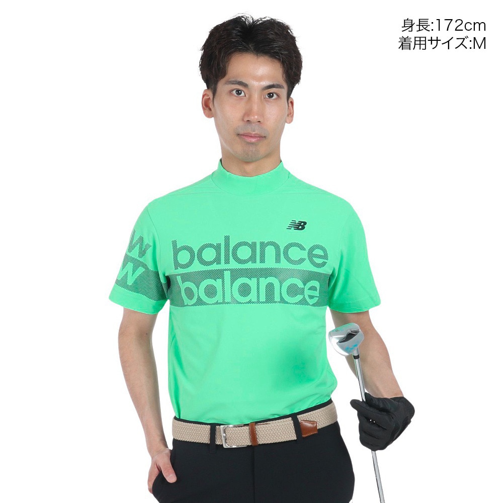 ニューバランス（new balance）（メンズ）ゴルフウェア 半袖 MOCK NECK プルオーバー シャツ 012-4166005-131