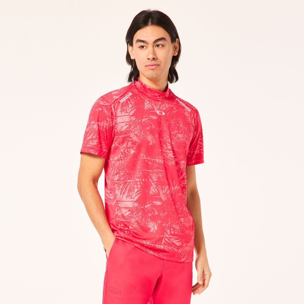 オークリー（OAKLEY）（メンズ）ゴルフウェア 吸汗速乾 接触冷感 コールド 半袖モックネックTシャツ FOA406440-41V