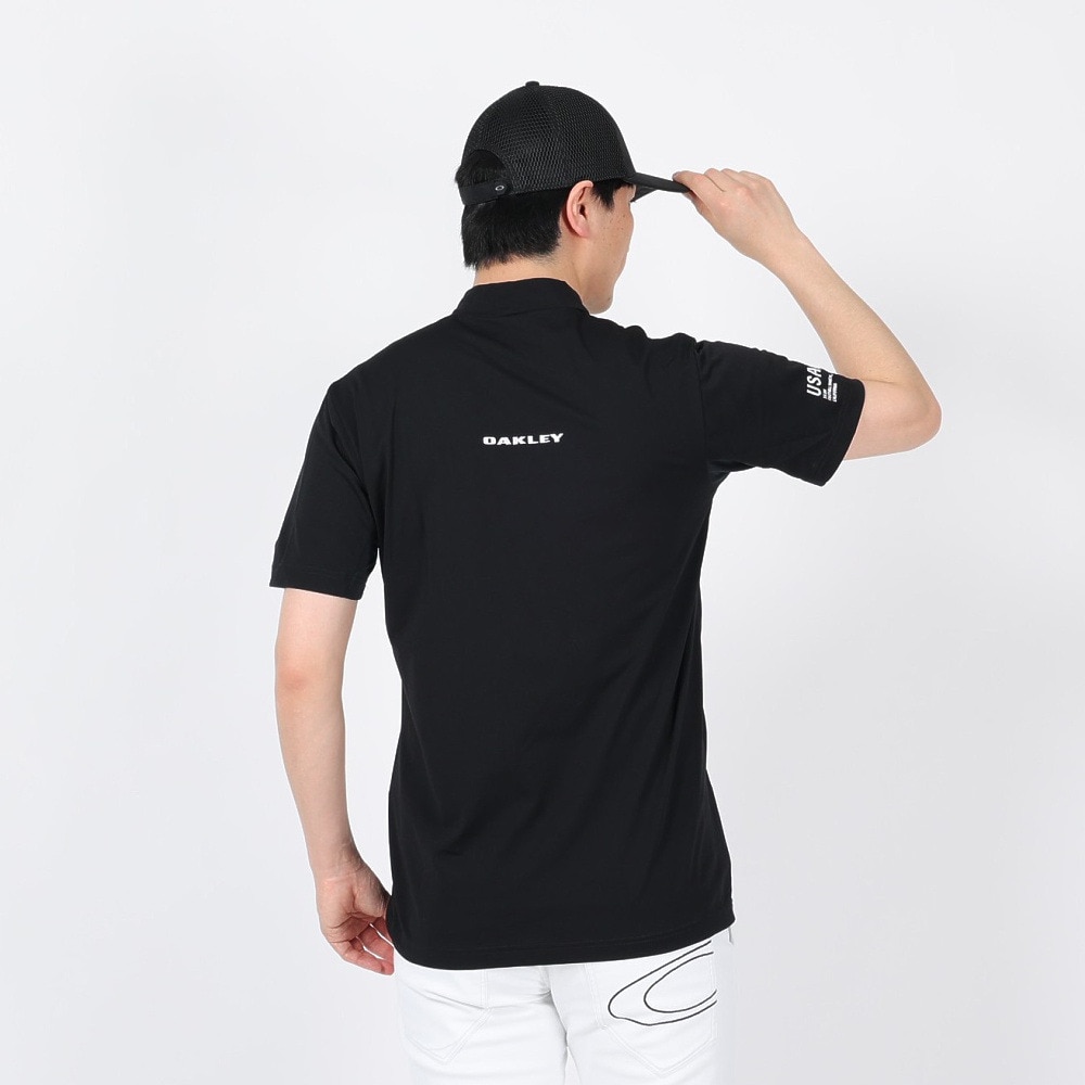 オークリー（OAKLEY）（メンズ）ゴルフウェア 半袖 吸汗速乾 ELLIPSE LOGO モックシャツ FOA406524-02E