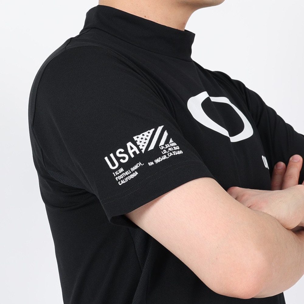 オークリー（OAKLEY）（メンズ）ゴルフウェア 半袖 吸汗速乾 ELLIPSE LOGO モックシャツ FOA406524-02E