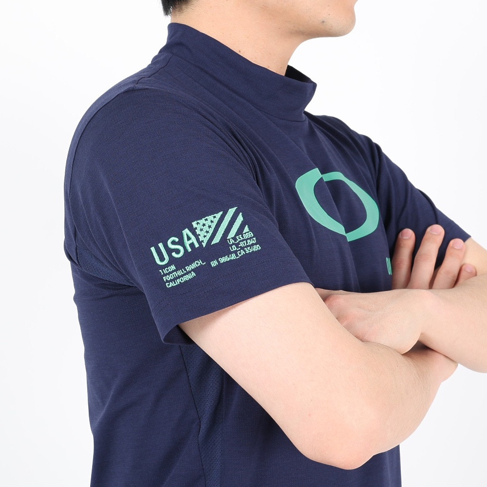 オークリー（OAKLEY）（メンズ）ゴルフウェア 半袖 吸汗速乾 ELLIPSE LOGO モックシャツ FOA406524-67Z
