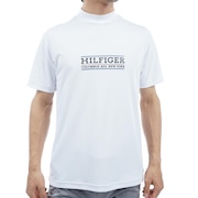 トミーヒルフィガー（TOMMY HILFIGER）（メンズ）ゴルフウェア ロゴ半袖モックネックシャツ THMA404-WHT