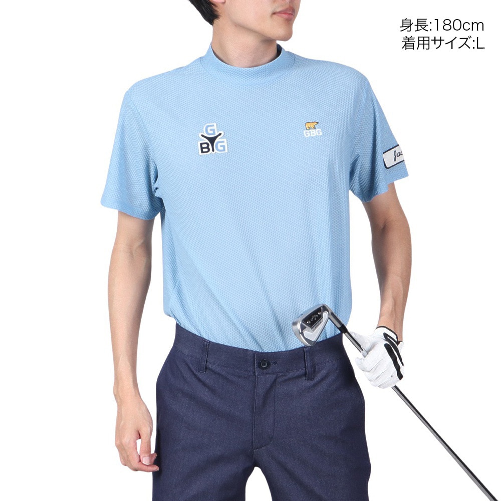 GB GOLF（ゴールデンベア ゴルフ）（メンズ）ゴルフウェア 半袖 吸水速乾 モックネックTシャツ 311Q5541-C42