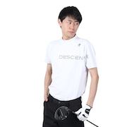 デサントゴルフ（DESCENTEGOLF）（メンズ）モックネック ゴルフ 半袖 メンズ モックネックベアスムース半袖シャツ DGMXJA17 WH00