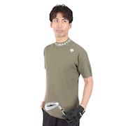 デサントゴルフ（DESCENTEGOLF）（メンズ）ゴルフウェア BASIC SERIES モックネックニット半袖シャツ DGMXJA06 KH00