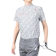 ルコックスポルティフ（lecoqsportif）（メンズ）ゴルフ ストレッチフォーサー 総柄モックネック半袖シャツ QGMXJA03 NV00