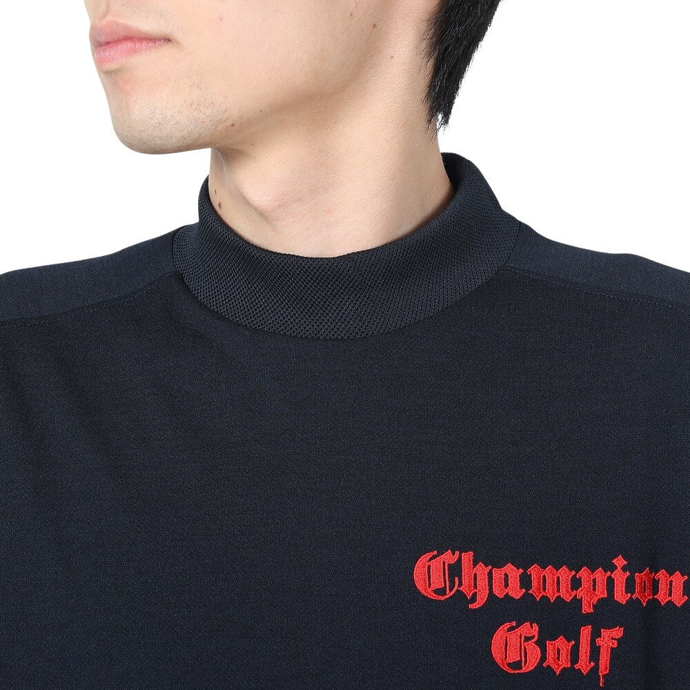 チャンピオン（CHAMPION）（メンズ）ゴルフウェア 半袖 速乾 モックネックシャツ C3-ZG302 370