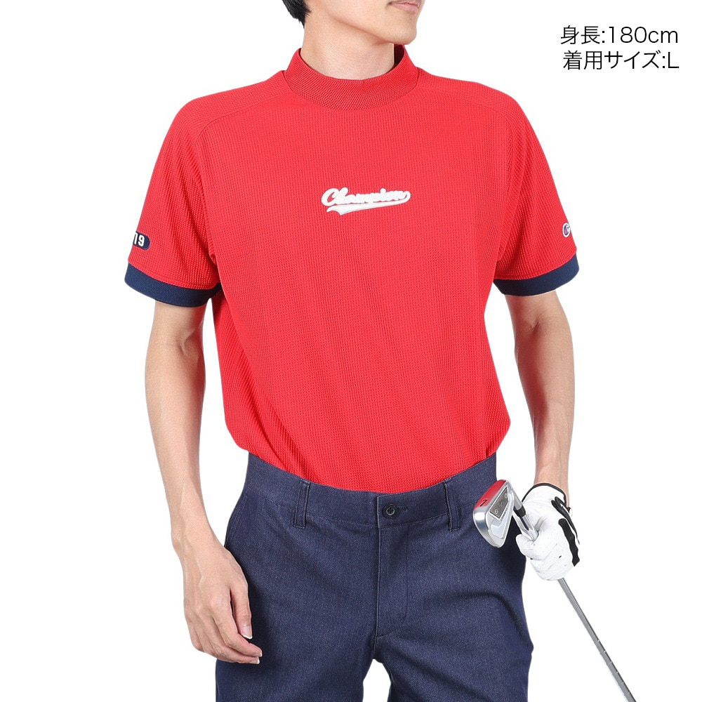 チャンピオン（CHAMPION）（メンズ）ゴルフウェア モックネック 半袖シャツ C3-ZG306 940