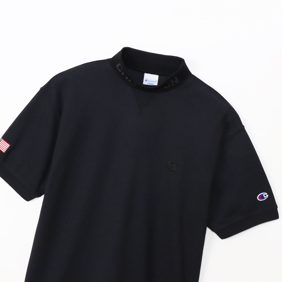チャンピオン（CHAMPION）（メンズ）ゴルフウェア モックネック 半袖シャツ C3-ZG307 090★★★