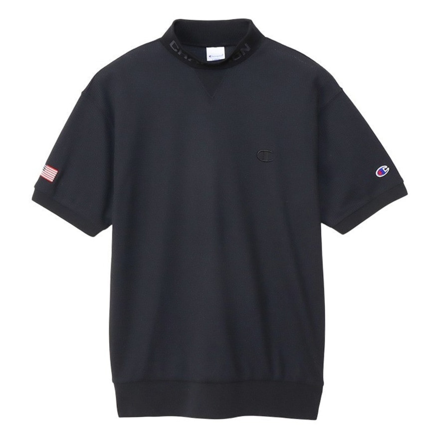 チャンピオン（CHAMPION）（メンズ）ゴルフウェア モックネック 半袖シャツ C3-ZG307 090★★★