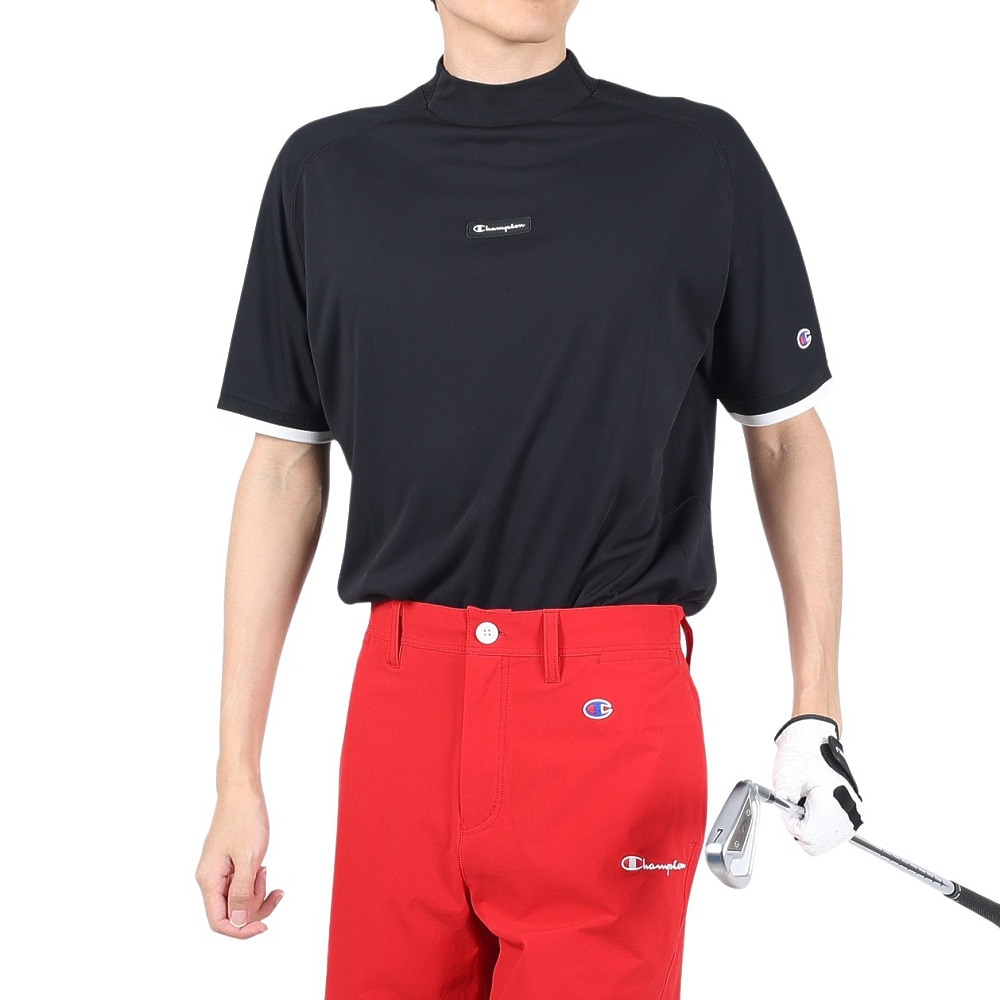 チャンピオン（CHAMPION）（メンズ）ゴルフウェア モックネック 半袖シャツ C3-ZG309 090