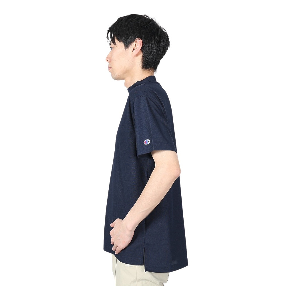 チャンピオン（CHAMPION）（メンズ）ゴルフウェア 速乾 モックネックシャツ 半袖Tシャツ C3-ZG322 370