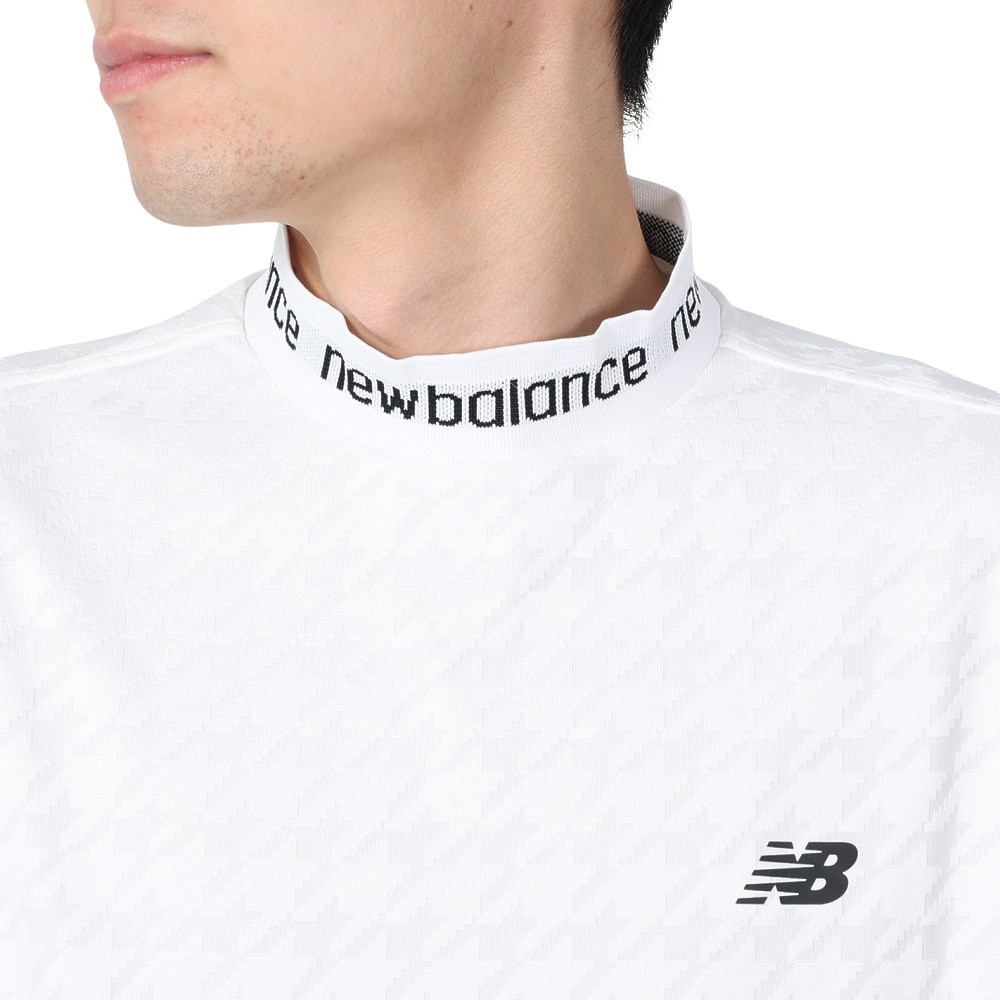 ニューバランス（new balance）（メンズ）ゴルフウェア 半袖 千鳥柄モックネックプルオーバー 012-4166001-030