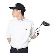 ニューバランス（new balance）（メンズ）ゴルフウェア 半袖 千鳥柄モックネックプルオーバー 012-4166001-030