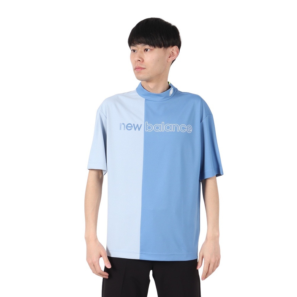 ニューバランス（new balance）（メンズ）ゴルフ 半袖 モックネック プルオーバー 012-4166011-112