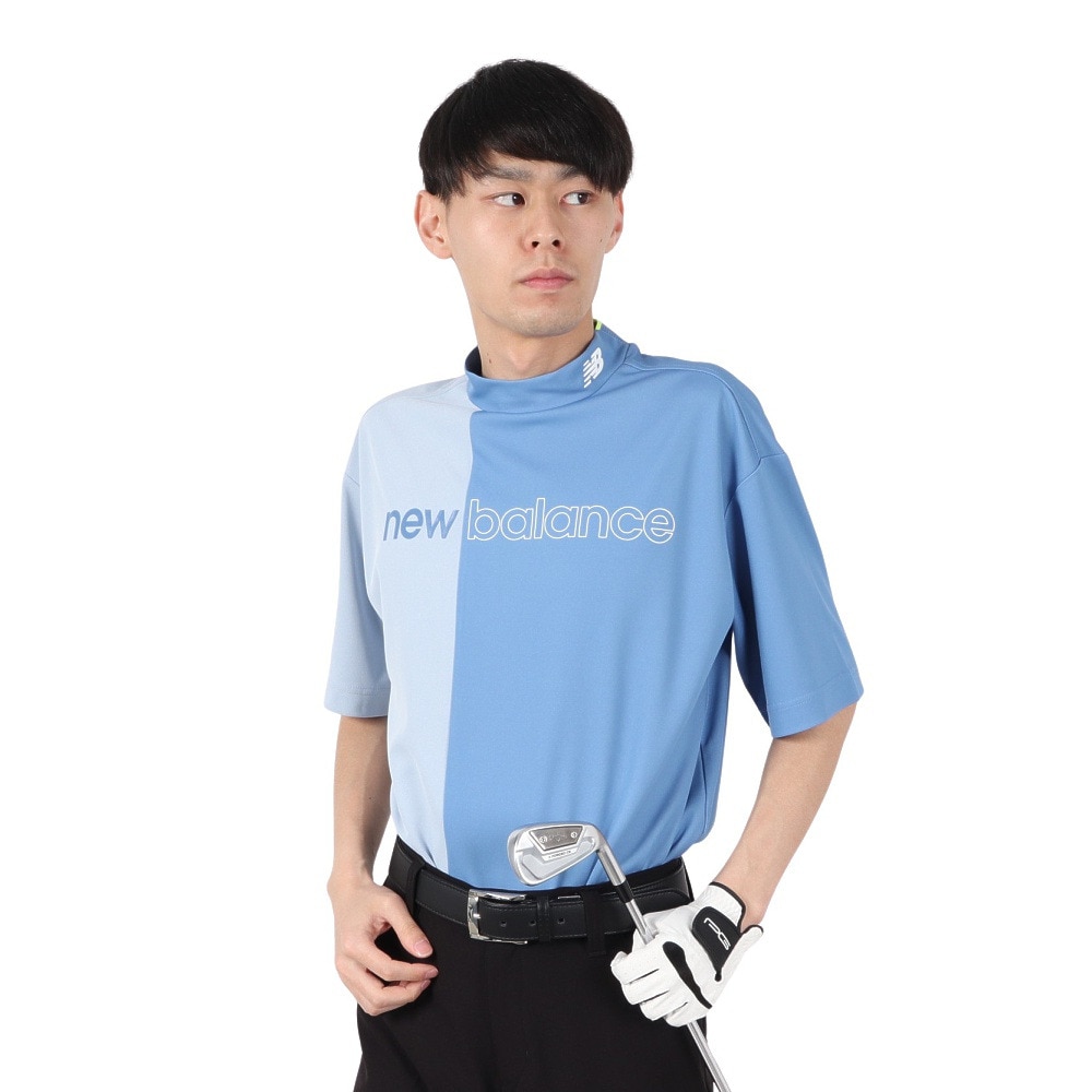 ニューバランス（new balance）（メンズ）ゴルフ 半袖 モックネック プルオーバー 012-4166011-112
