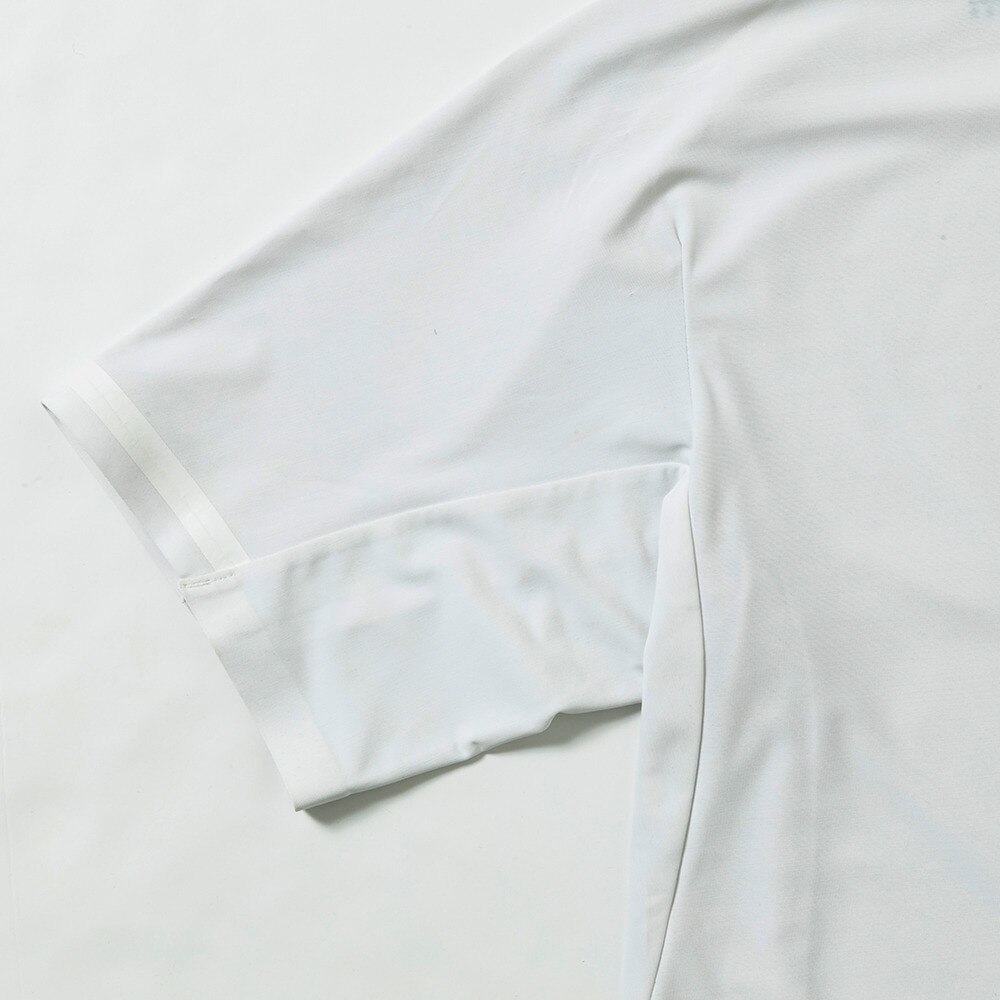 リュクスエイケイエムプラス（LUXEAKMPLU）（メンズ）ゴルフウェア 半袖 TECHNOLOGY PATTERN モックネックシャツ LAT-24008white