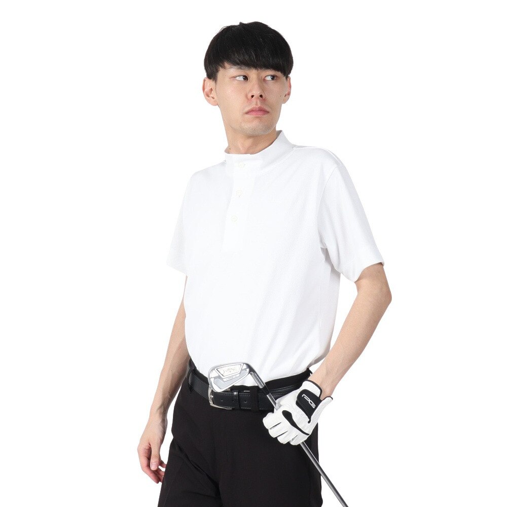モコ（MOCO）（メンズ）ゴルフ 半袖 モックネック ボタンシャツ 21-2241242-05