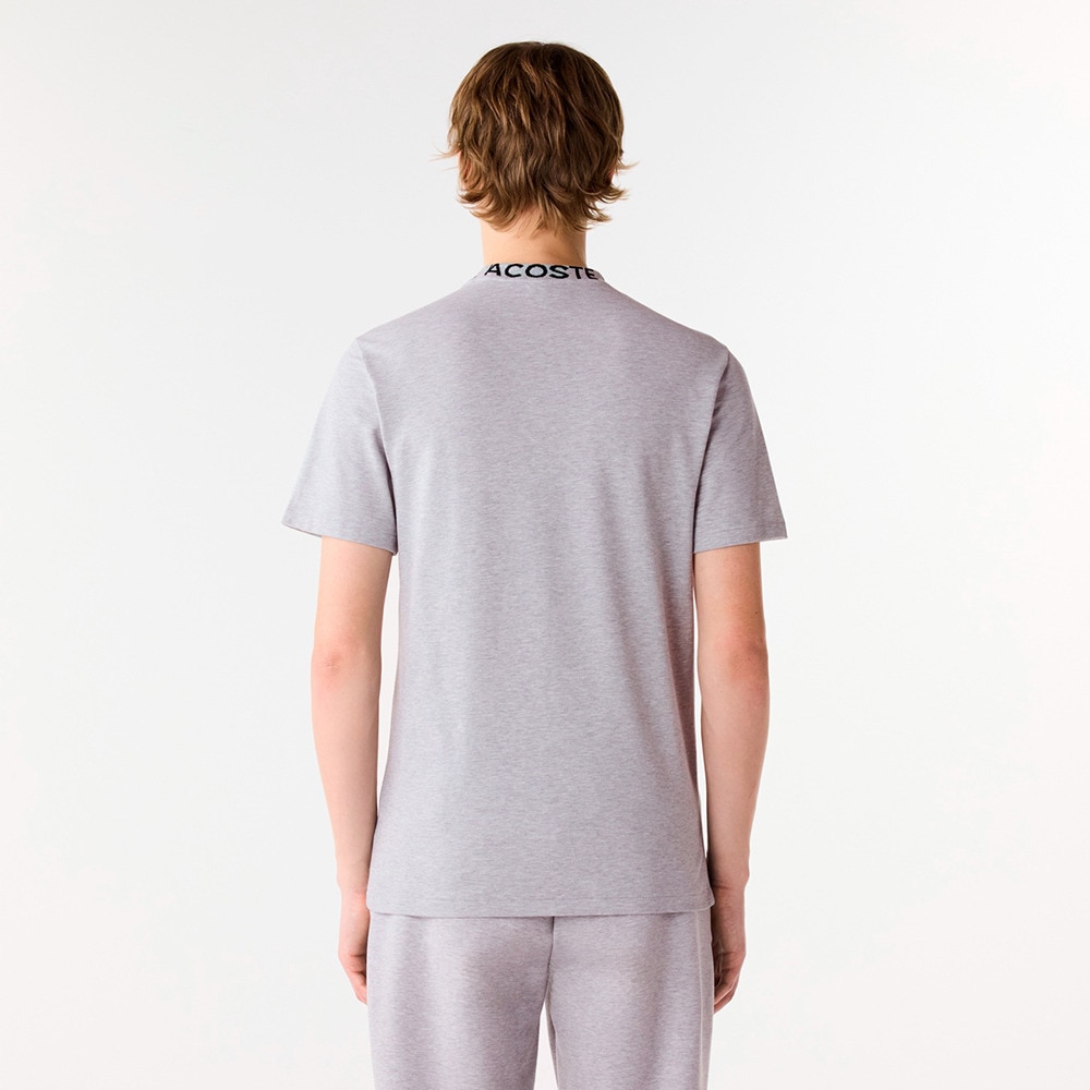 ラコステ（LACOSTE）（メンズ）モックネック ゴルフ 半袖 ジャガードリブニットカラーTシャツ TH0799-99-CCA