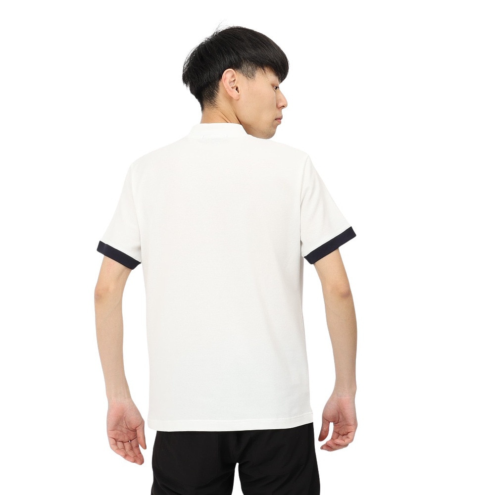 ROSASEN（メンズ）ゴルフウェア 吸水速乾 ストレッチカノコインレー 半袖 モックネック 044-22741-005-24AW