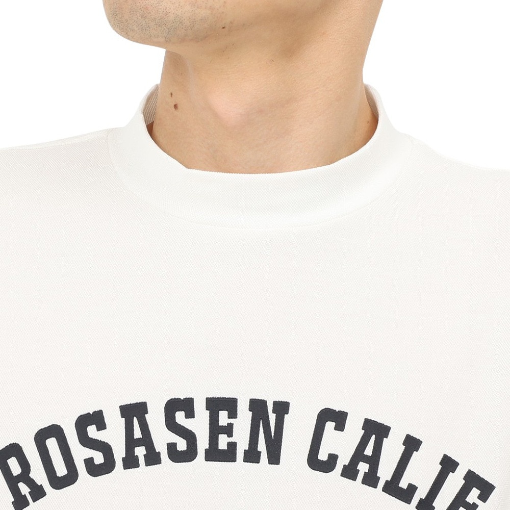 ROSASEN（メンズ）ゴルフウェア 吸水速乾 ストレッチカノコインレー 半袖 モックネック 044-22741-005-24AW