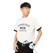(メンズ)ゴルフウェア 吸水速乾 ストレッチカノコインレー 半袖 モックネック 044-22741-005-24AW