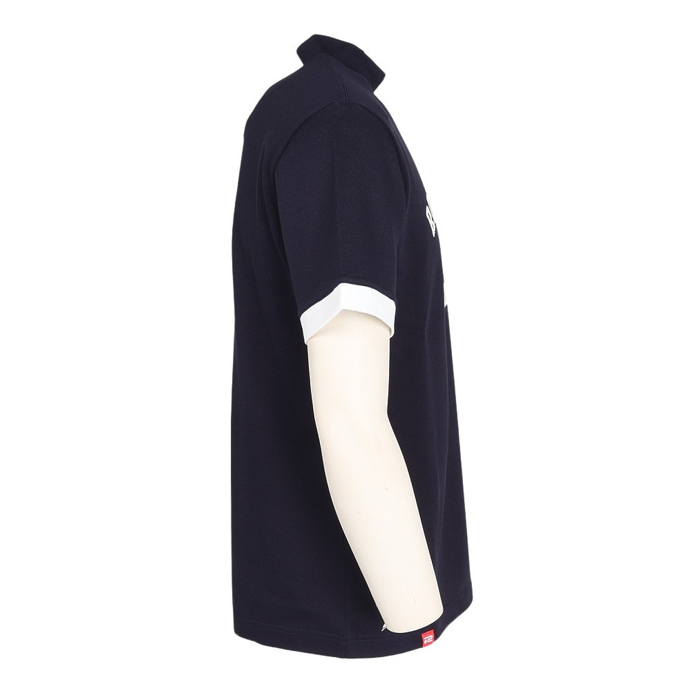 ROSASEN（メンズ）ゴルフウェア ストレッチ カノコインレー 半袖モックネック 044-22741-098-24AW
