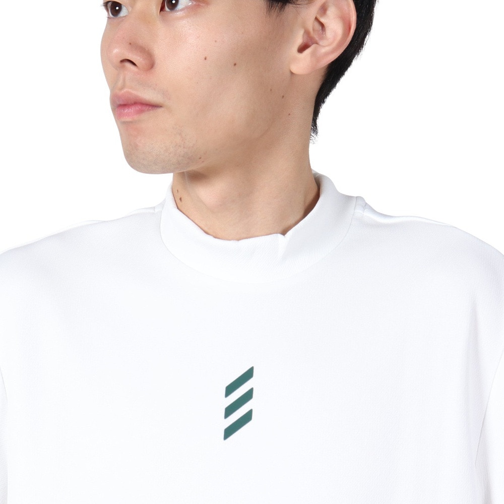 アディダス（adidas）（メンズ）ゴルフウェア 吸汗速乾 コードカオス モックネック 半袖シャツ KSL87-JJ0221 W