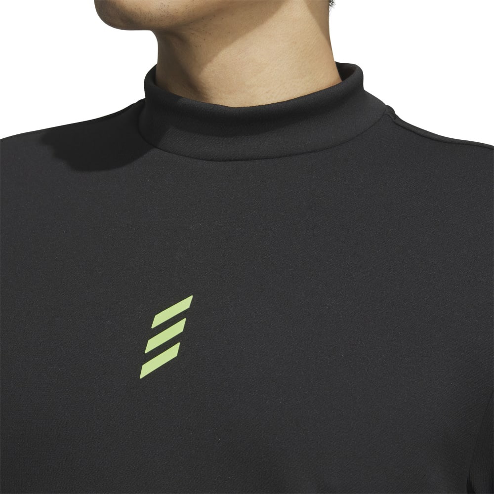 アディダス（adidas）（メンズ）ゴルフウェア 吸汗速乾 コードカオス モックネック 半袖シャツ KSL87-JJ0222 BK