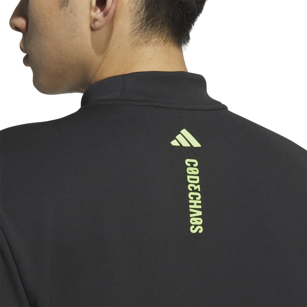 アディダス（adidas）（メンズ）ゴルフウェア 吸汗速乾 コードカオス モックネック 半袖シャツ KSL87-JJ0222 BK