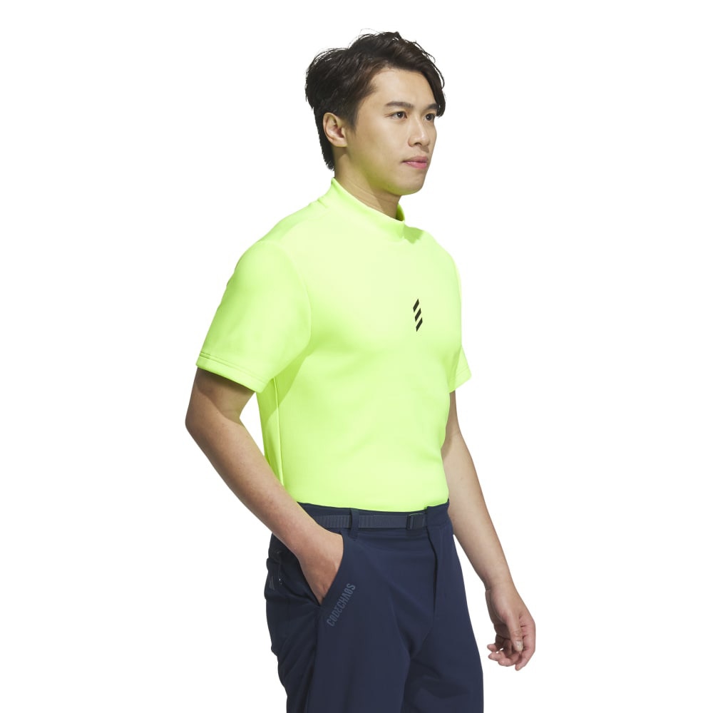 アディダス（adidas）（メンズ）ゴルフウェア コードカオス モックネック 半袖シャツ KSL87-JJ0223 YEL