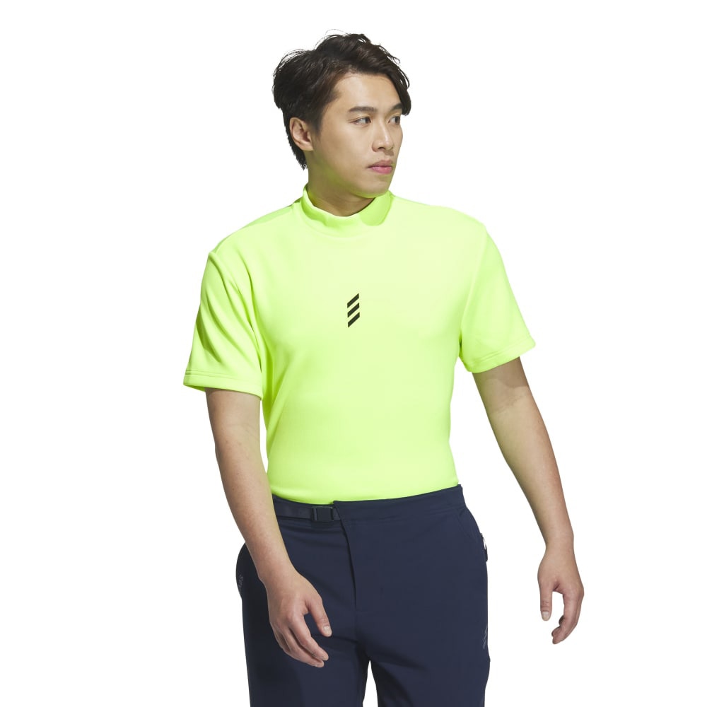 アディダス（adidas）（メンズ）ゴルフウェア コードカオス モックネック 半袖シャツ KSL87-JJ0223 YEL