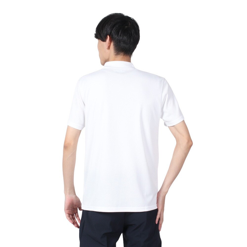 アドミラル ゴルフ（Admiral GOLF）（メンズ）ゴルフウェア 吸水速乾 抗菌防臭 ハイネックシャツ ゴルフ 半袖 メンズ フラッグ モックネックシャツ ADMA498-WHT